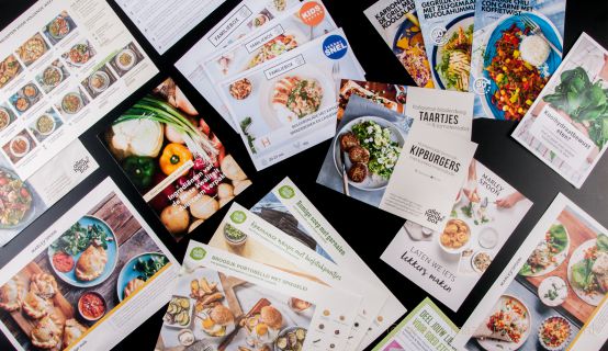 Receptkaarten van veel verschillende maaltijdboxen