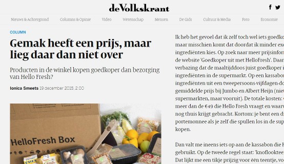 Column Volkskrant 2015 maaltijdboxen