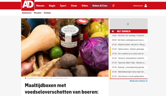 Maaltijdboxen vangen overschotten boeren op