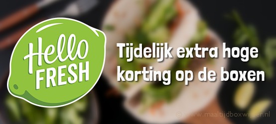 Hoge korting op de HelloFresh maaltijdbox